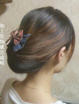 韩式盘发的方法（八）